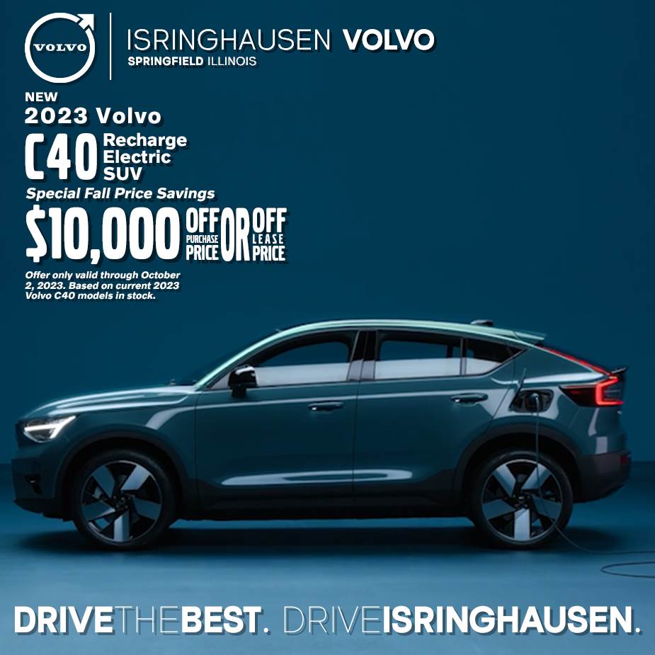 Drive away in a 2023 Volvo C40 Electric SUV from Isringhausen Volvo Cars today